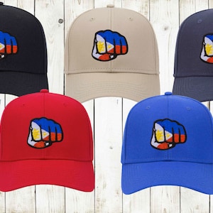 Pambansang Kamao Hat, Pinoy merchandise, Philippine Hat, Pilipinas Hat, Philippine Flag Hat, Pinas Hat, Fun Hat, Fist bump, Proud Pinoy Hat