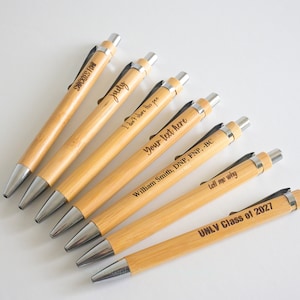 Personalized Laser Engraved Bamboo Pen: Custom Adult Novelty Gift - Etsy