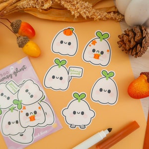 Pacote de adesivos fantasma fofo/adesivo fantasma/adesivos de Halloween/adesivo fantasma Kawaii/adesivos planejador fantasma/conjunto de diário de bala/decalques fantasmas de vinil