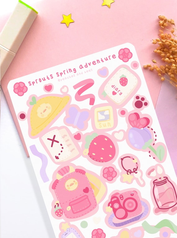 Paper & Party Supplies Stickers, Labels & Tags Aesthetic Cat Letter