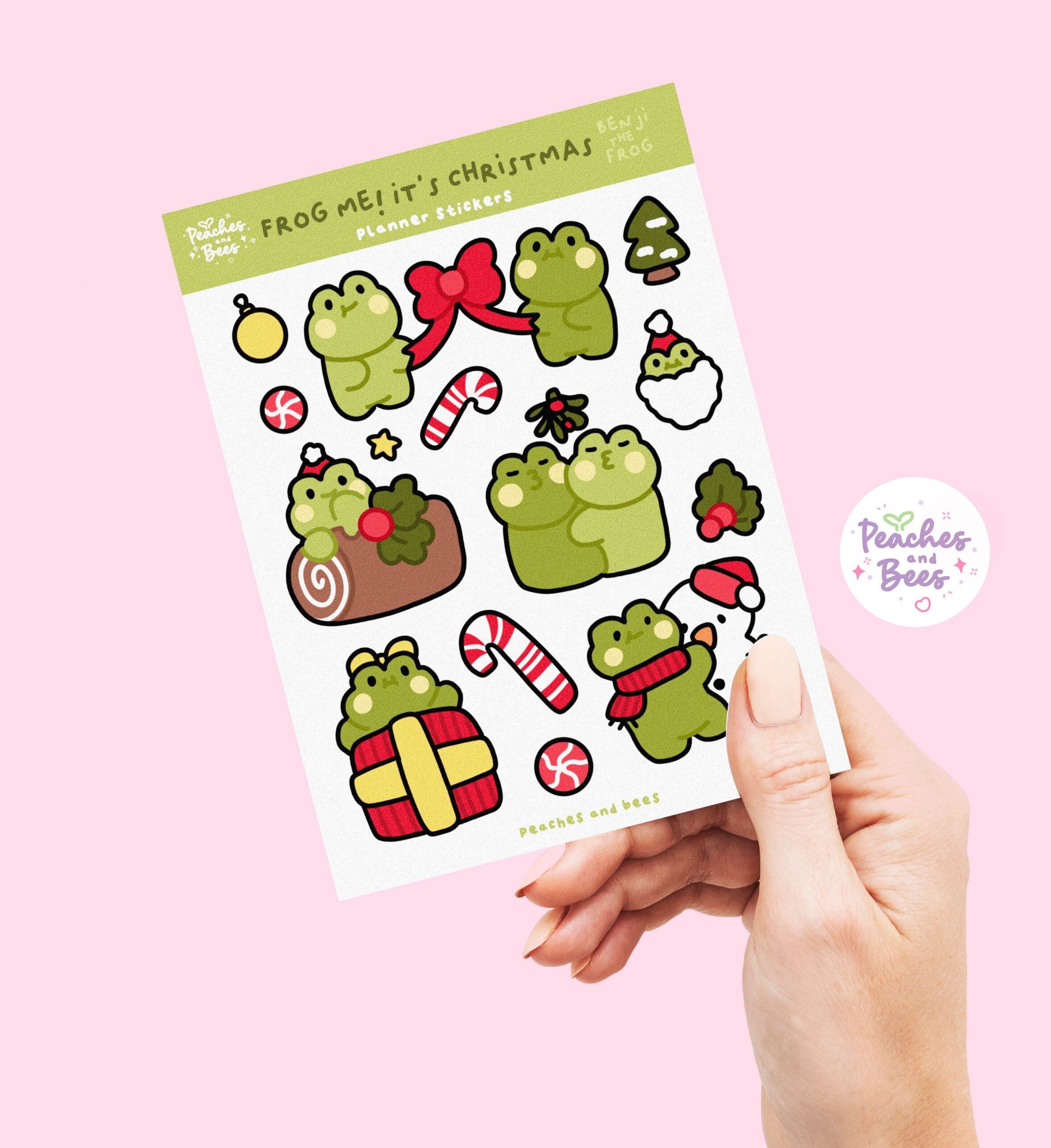 Buy Christmas Frogs Sticker Sheet/kawaii Frog Stickers/cute Christmas  Sticker/cute Winter Stickers/soft Core Kidcore Frog Planner Stickers 001  Online in India 
