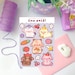 Cow pals sticker sheet/Kawaii fruit cow sticker/cute strawberry cow soft core kidcore Kawaii style journal and planner stickers, aesthetic