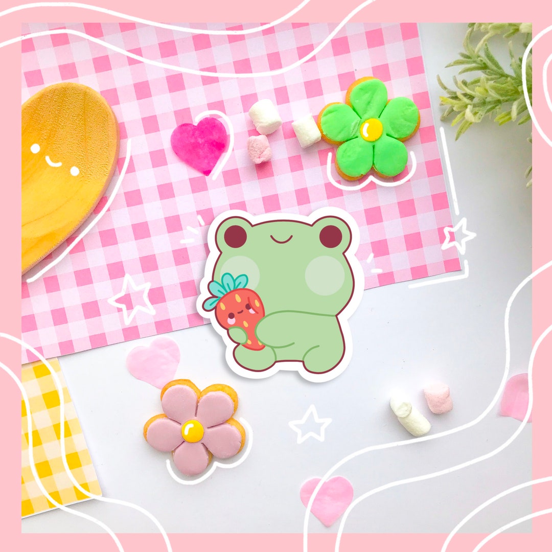 Froggy Sticker Bundle/ Cute Frog Stickers/ Cottagecore Kawaii