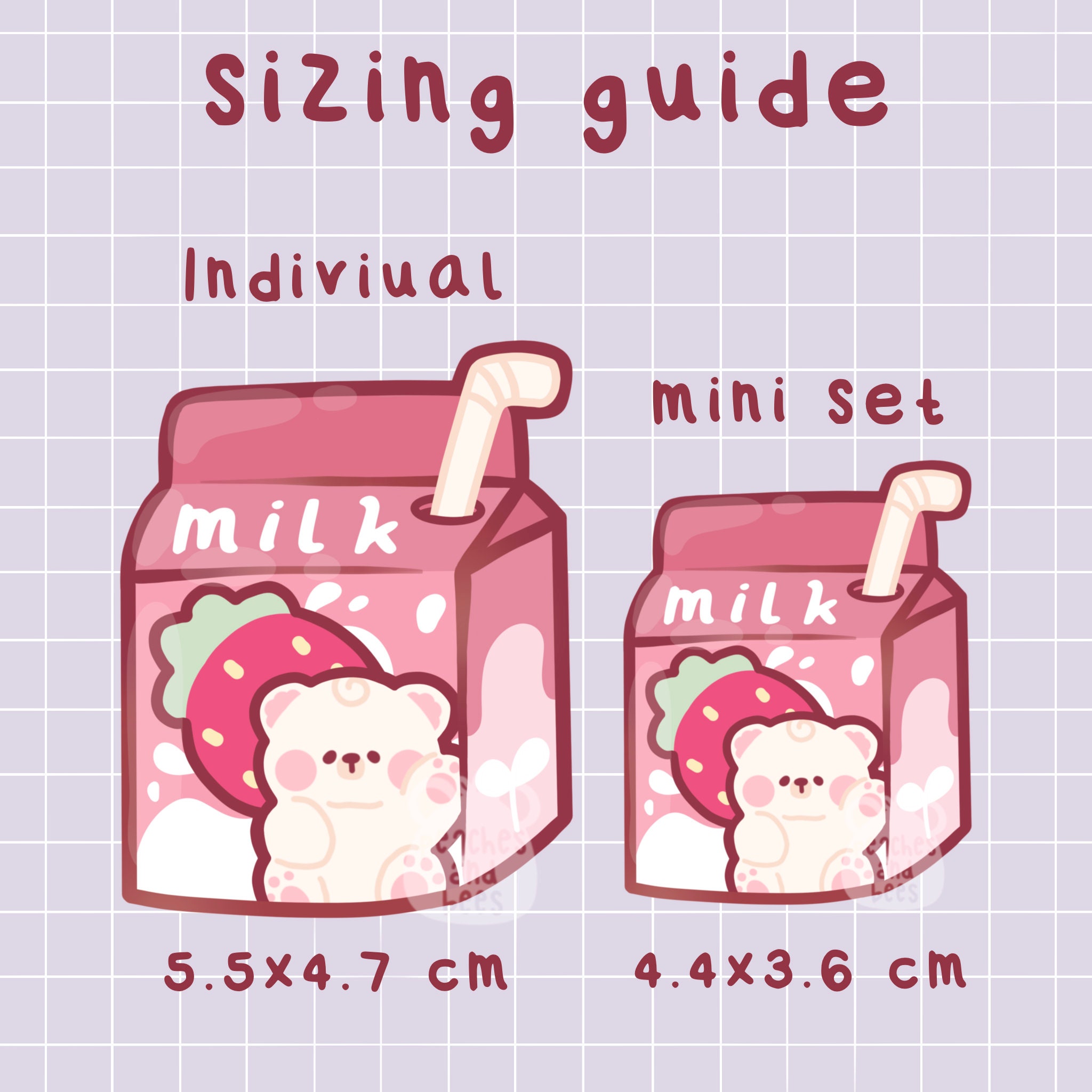 Yummy cute Kawaii strawberry milk, strawberries' Sticker