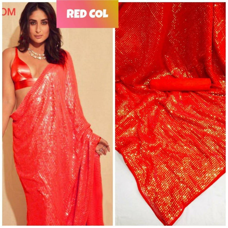 Sequence saree Bollywood saree Etsy