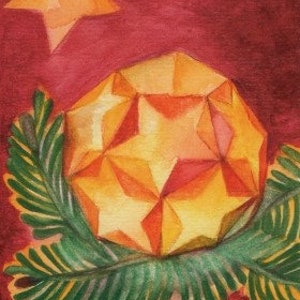 Postkarte Jahreszeitenkarte Kunstkarte Weihnachtslicht
