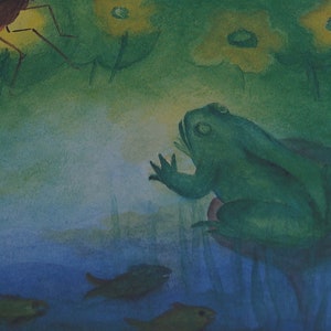 Postkarte Jahreszeitenkarte Kunstkarte Frosch