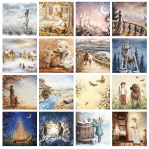 Postkartenserie Jahreszeitenkarten 16 verschiedene Karten Raphaela Berendt