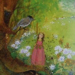 Postkarte Jahreszeitenkarte Pia die kleine Prinzessin