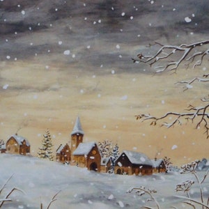 Postkarte Jahreszeitenkarte Kunstkarte Winter Ein Wintertag