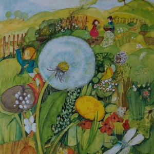 Postkarte Jahreszeitenkarte Pusteblume