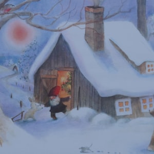 Postkarte Jahreszeitenkarte Weihnacht im Wald