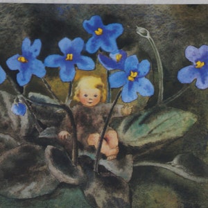 Postkarte Jahreszeitenkarte Kunstkarte So viele Blümlein für dich Frühling