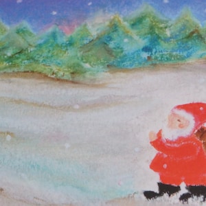 Postkarte Jahreszeitenkarte Kunstkarte Santa Nikolaus