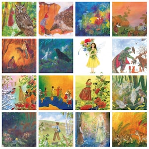 Postkartenserie Jahreszeitenkarten 16 verschiedene Karten Daniela Drescher