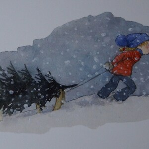 Postkarte Jahreszeitenkarte Schnee !