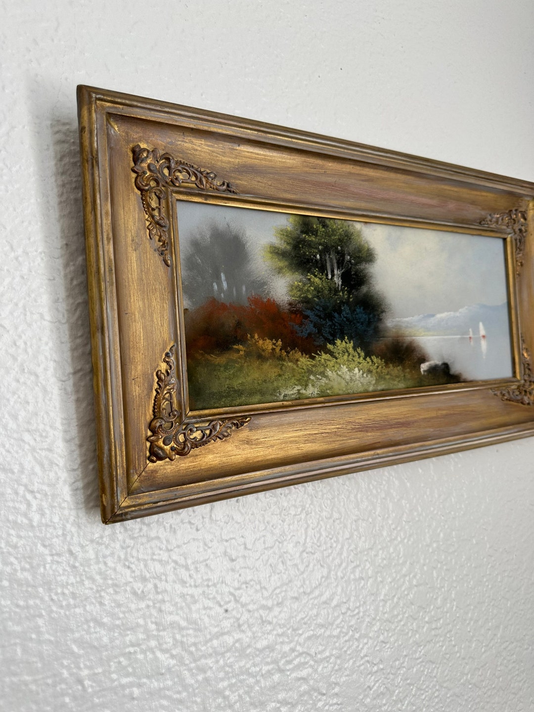 Vintage Chalk Art. Original Art in Vintage Frame Etsy