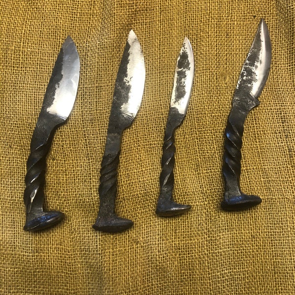 Custom Hand-Forged Rail Road Spike Knives