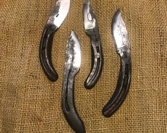 Custom Hand-Forged Horseshoe Knives