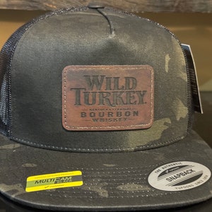 Bourbon Whiskey Snapback Hat, Wild Turkey Themed Trucker Hat, Bourbon Baseball Hat, Bourbon Inspired Apparel, Whiskey Gift for Bourbon Lover