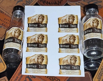 Buffalo Trace Bourbon Vinyl Stickers: Bottle Labels for Tasting Kits