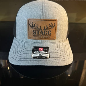 Stagg Jr. Bourbon Whiskey Hat: Richardson 112 Laser-Engraved Trucker