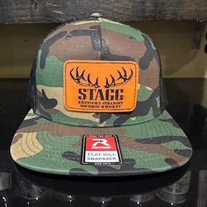 Bourbon Whiskey Flatbill Snapback Hat Bourbon Inspired Apparel Camouflage Baseball Hat Stagg Bourbon Decor Snapback Trucker Hat Bourbon Gift