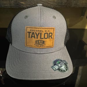 Bourbon Whiskey Snapback Hat Bourbon Inspired Apparel Charcoal Bourbon Baseball Colonel EH Taylor Whiskey Decor Snapback Trucker Gift BKCAPS