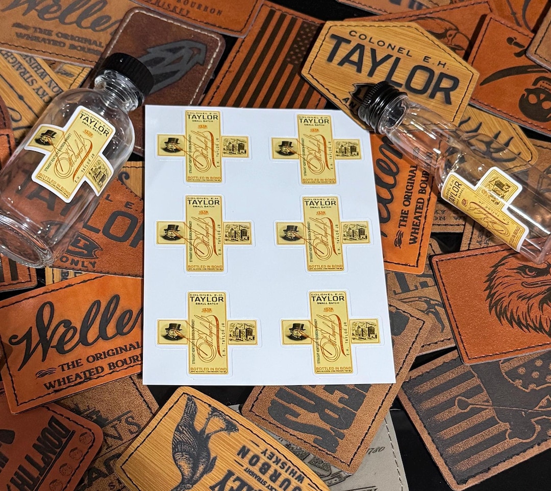 E.H. Taylor Small Batch Bourbon Vinyl Stickers: Bottle Labels - Etsy