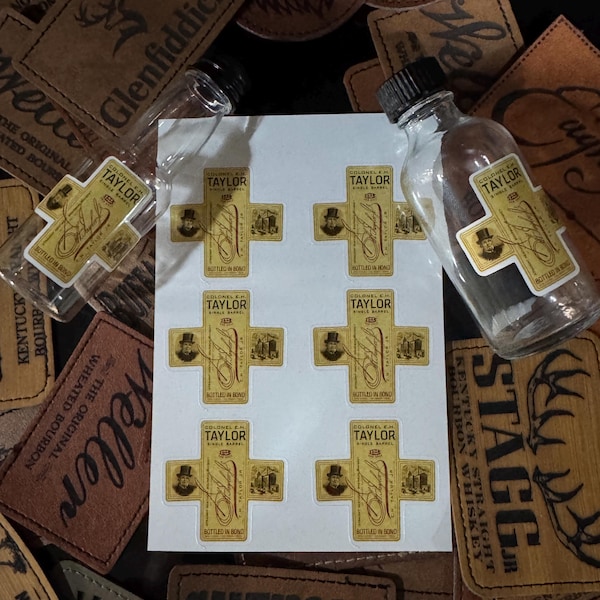E.H. Taylor Single Barrel Bourbon Stickers: Tasting Kit Labels