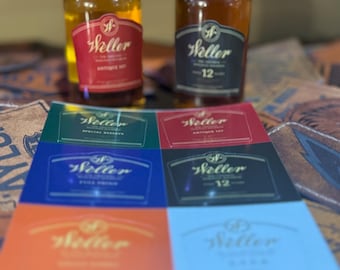 Weller Bourbon Mini Bottle Labels: Tasting Kit Stickers (Set of 6)
