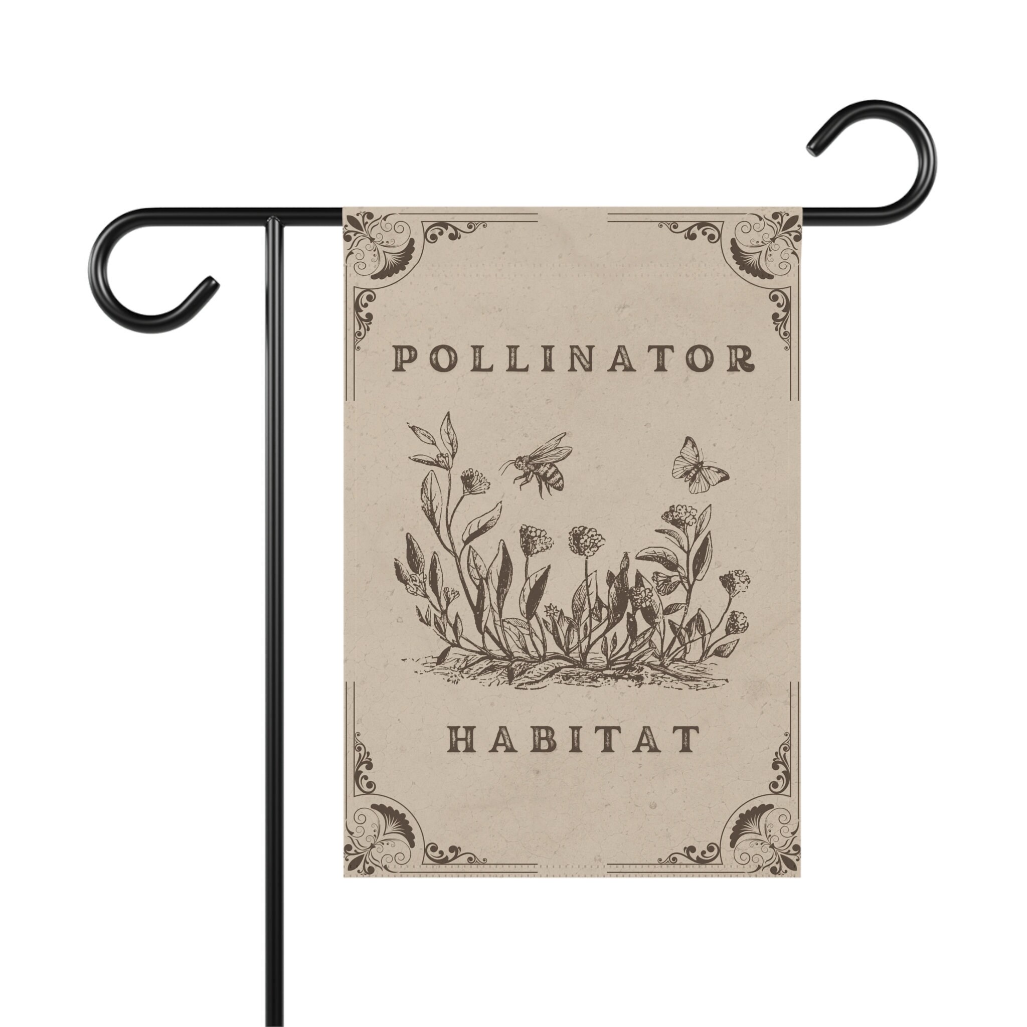 Retro Vintage Pollinator Garden Flag Garden Flag Garden Flag House Flag ...