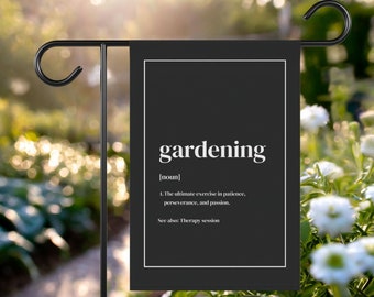 Funny Gardening Definition Garden Flag | Garden Flag | Garden flag | house flag | garden meme | Garden quote Flag | gardening meme