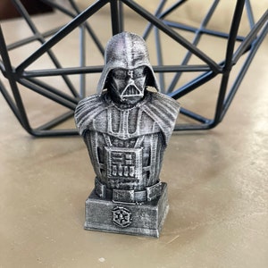NEW Star Wars Darth Vader Bust Figurine Figure Dest Toy Silver Buffed or Black Color Options Party Favor Birthday 3D Printed