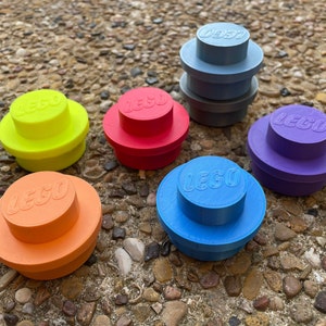 Jumbo Building Brick / Building Block Stud Dot 1x1 Round Brick 3D Printed Variety of Colors Party Favor Birthday Bricks Fan - NEW