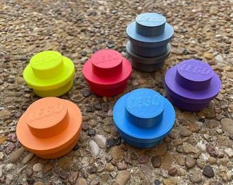 Jumbo Building Brick / Building Block Stud Dot 1x1 Round Brick 3D Printed Variety of Colors Party Favor Birthday Bricks Fan - NEW