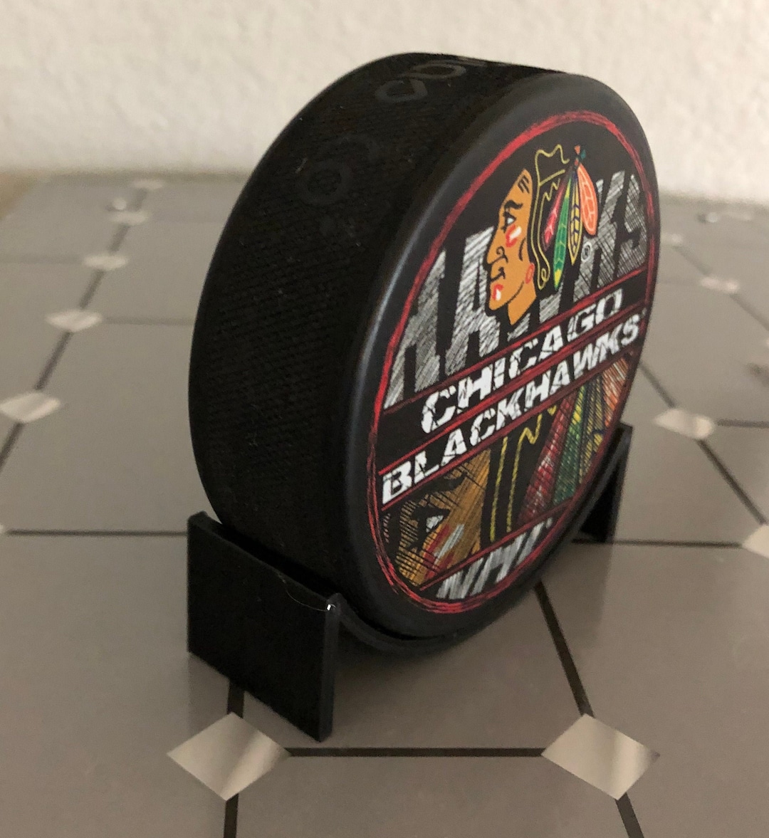 NEW Hockey Puck Display Stand Holder Black Color Lightweight Perfect