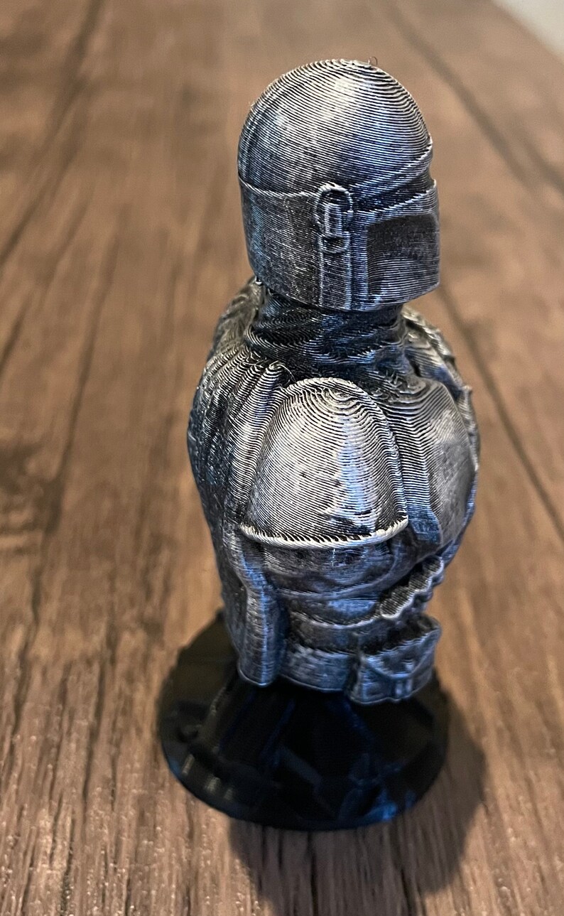 NEW Star Wars Mandalorian Figure with Stand 3D Printed Custom Finished 3.5" Figurine Party Favor Fan Gift image 5