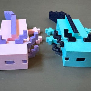 Articulated Pixel Axolotl Fidget Toy – 4" 3D Printed Desk Toy