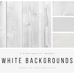 Zoom Hintergründe – White Texture Pack – 5 Hintergrundbilder für Online-Zoom-Meetings