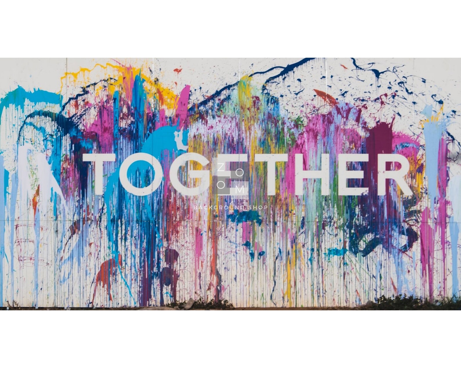 Zoom Backgrounds Graffiti Wall 5 Backdrop Images for Online Zoom