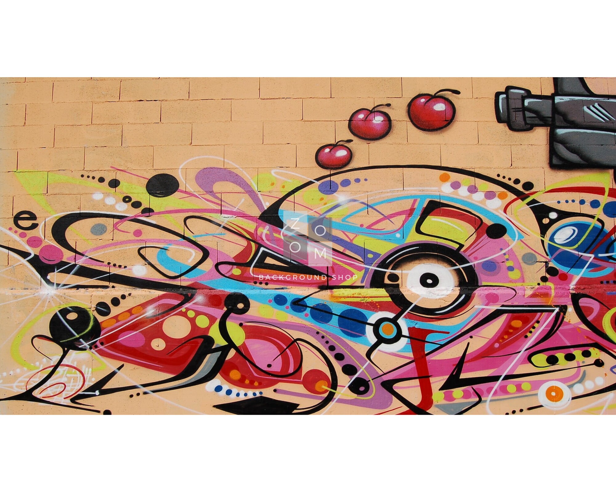 Zoom Backgrounds Graffiti Wall 5 Backdrop Images for Online Zoom