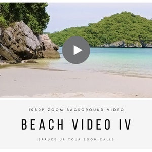 Zoom Beach Video Background IV – High-Quality Virtual Background for Online Zoom Meetings