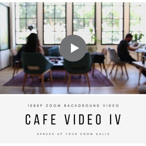 Zoom Cafe Video Background IV – High-Quality Virtual Background for Online Zoom Meetings