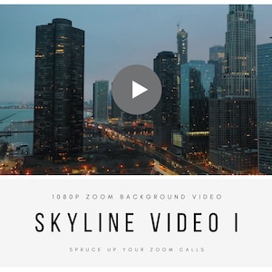 Zoom Skyline Video Background I – High-Quality Virtual Background for Online Zoom Meetings