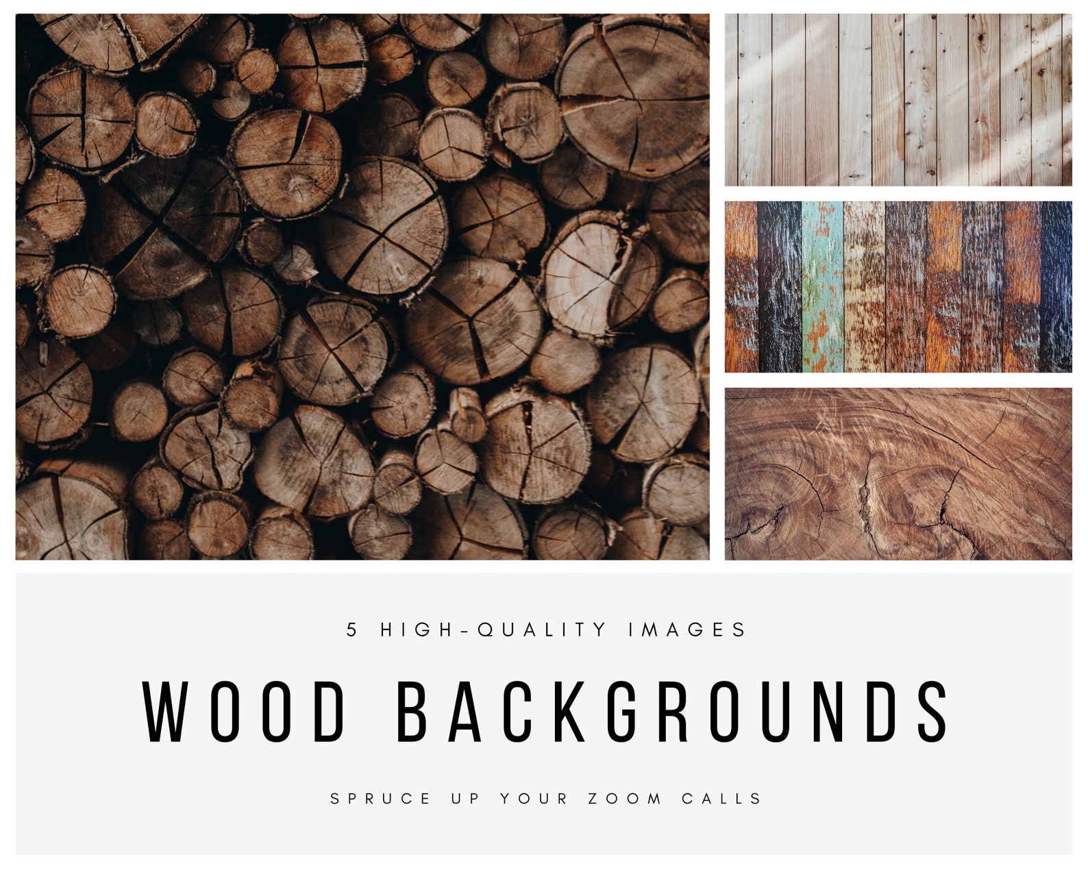 Zoom Backgrounds Wood 5 Backdrop Images for Online Zoom Meetings Etsy