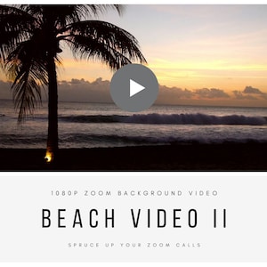Zoom Beach Video Background II – High-Quality Virtual Background for Online Zoom Meetings