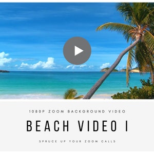 Zoom Beach Video Background I – High-Quality Virtual Background for Online Zoom Meetings