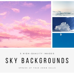Zoom Backgrounds – Sky Pack – 5 Backdrop Images for Online Zoom Meetings