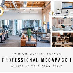 Zoom Professional Backgrounds – MEGAPACK I – 10 Backdrop Images for Online Zoom Meetings